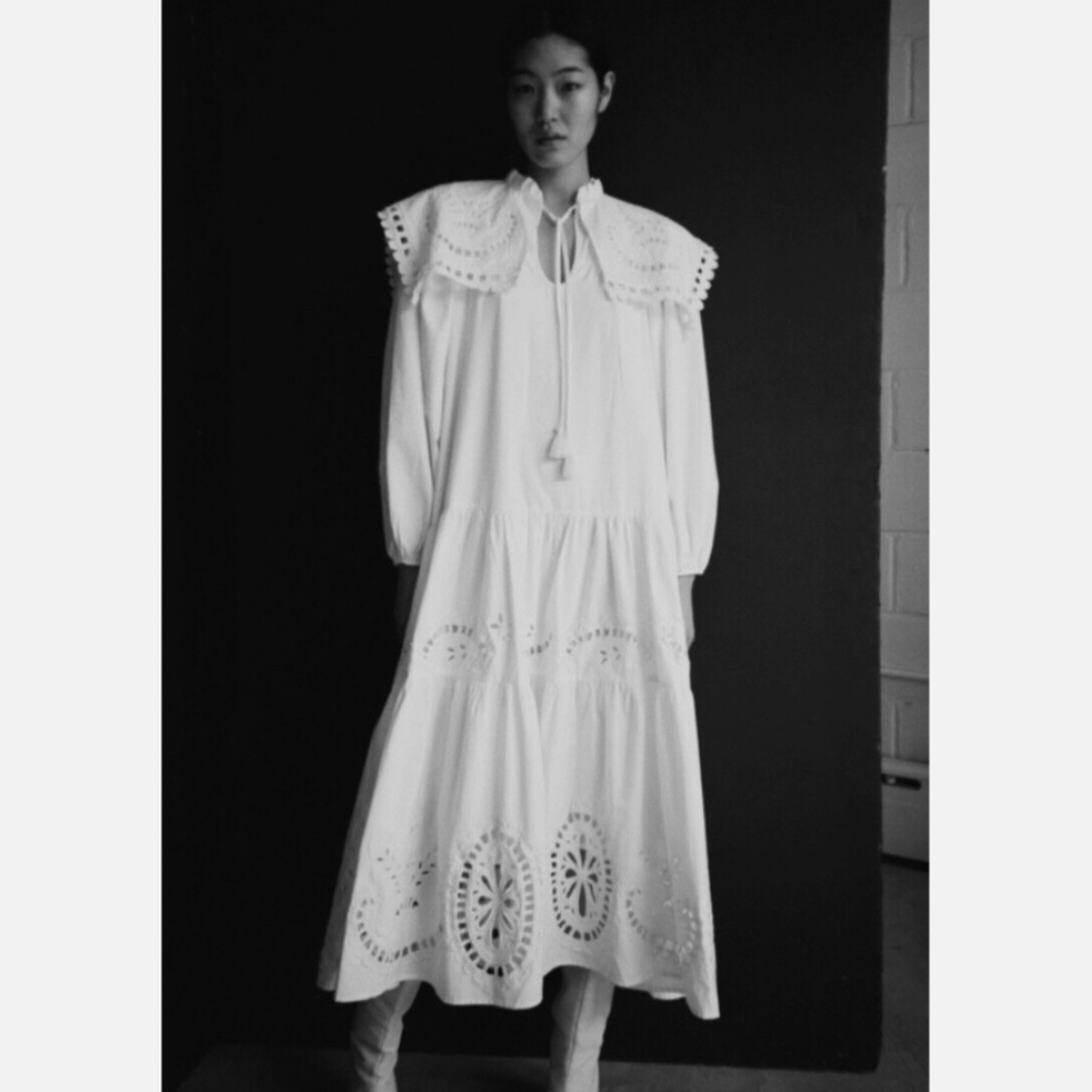 ★NWT Sea NY Santos Eyelet Dress Ivory S★ - Picture 2 of 11